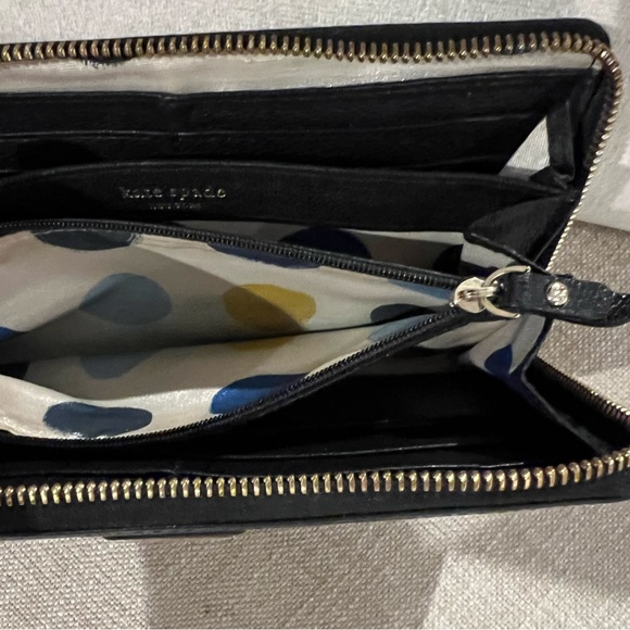 Kate Spade Continental Zip-around Black Leather Wallet - Picture 12 of 13